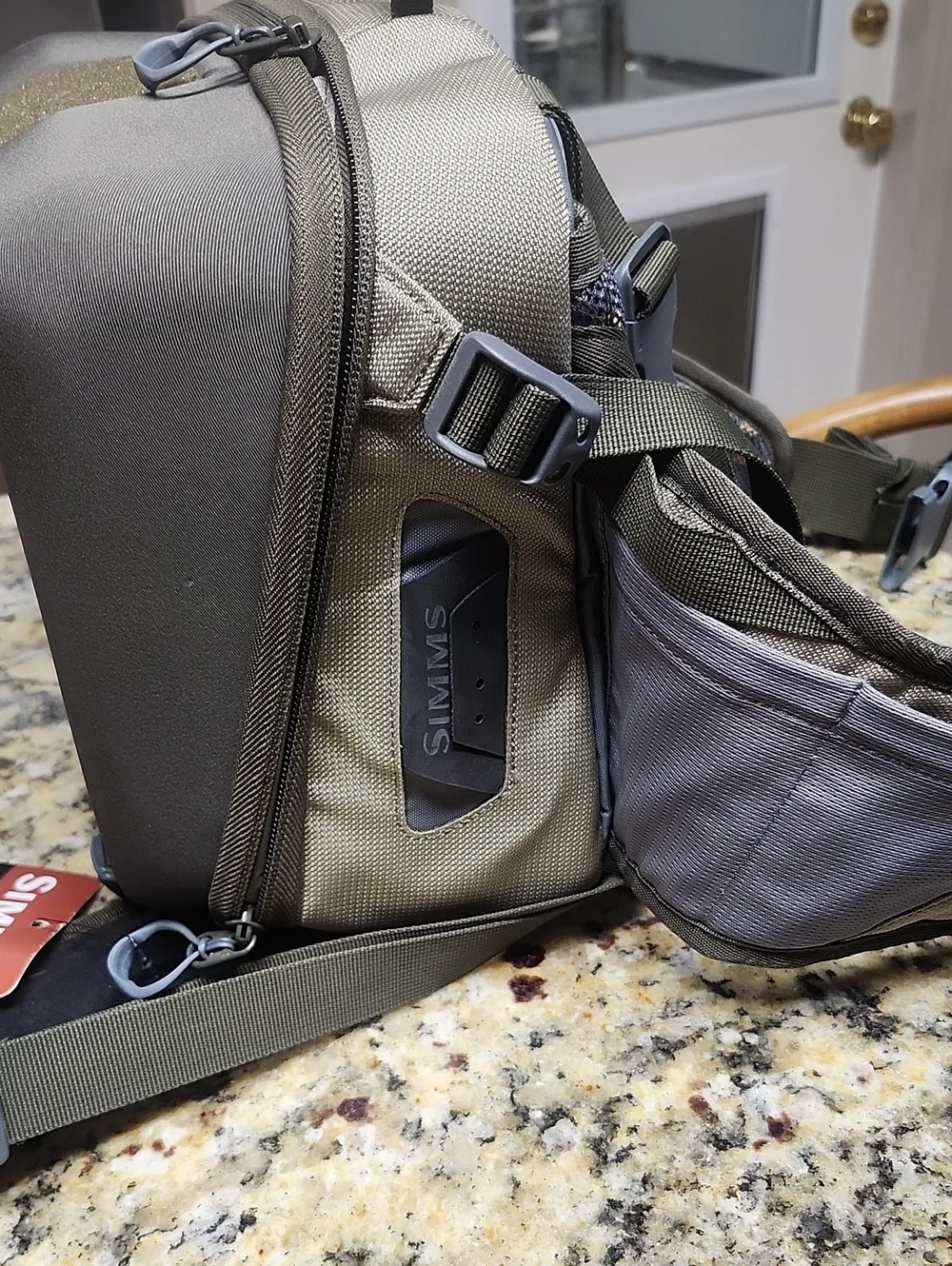 Simms Gray and Olive Men’s Fishing/travel Hip Pack